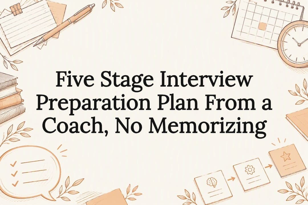 Five Stage Interview Preparation Plan From a Coach, No Memorizing